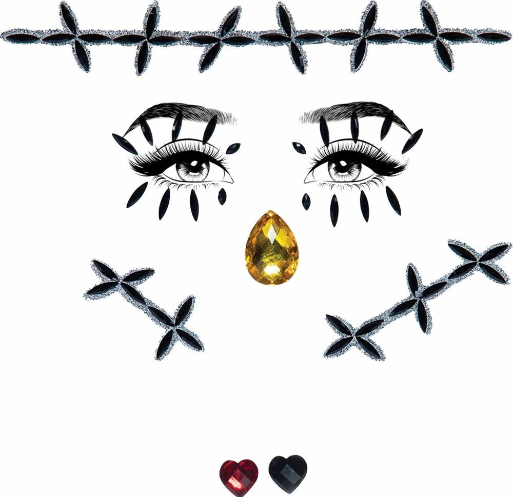 Leg Avenue Makeup & SFX Stitches Adhesive Face Jewels. 3 Leg Avenue Makeup & SFX Stitches Adhesive Face Jewels.