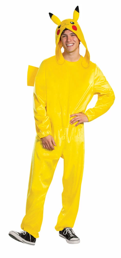 Disguise Pokemon Men's Pikachu Deluxe Adult Costume 3 Disguise Pokemon Men's Pikachu Deluxe Adult Costume