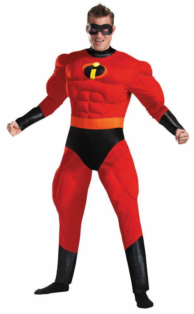 Disguise Incredibles 2 Men's Mr Incredible Deluxe Muscle Adult Costume 3 Disguise Incredibles 2 Men's Mr Incredible Deluxe Muscle Adult Costume