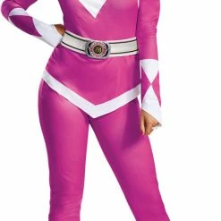 Disguise Power Rangers Mighty Morphin Women's Pink Ranger Deluxe Costume Costumes