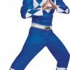 Disguise Costumes Power Rangers Mighty Morphin Men's Blue Ranger Classic Muscle Costume