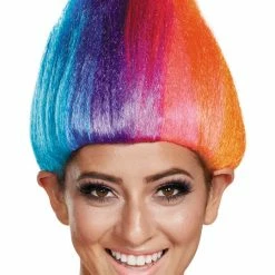 Disguise Trolls Rainbow Colored Adult Troll Wig TV & Movie Costumes