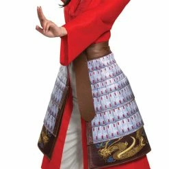 Disguise Mulan Movie Women's Hero Warrior Red Dress Deluxe Costume Costumes