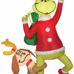 Gemmy Decorations & Props The Grinch With Max 6ft Hanging Airblown Christmas Yard Decor