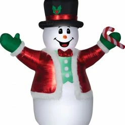 Gemmy Snowman Luxe Giant 8ft Airblown Christmas Yard Decoration Decorations & Props