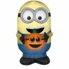 Gemmy Minions - Dave With Pumpkin 3ft Airblown Halloween Yard Decoration Decorations & Props