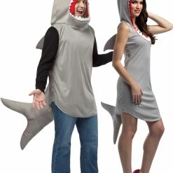 Rasta Imposta Sand Shark & Shark Hoodie Dress Couples Costume Costumes