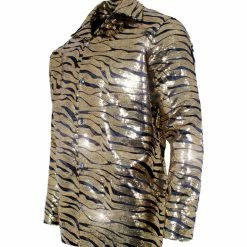 Underwraps Tiger King Adult Shirt Gold Sequin