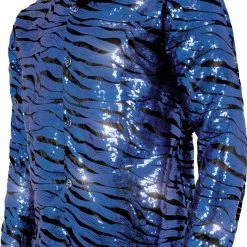 Underwraps Tiger King Adult Shirt Blue Sequin