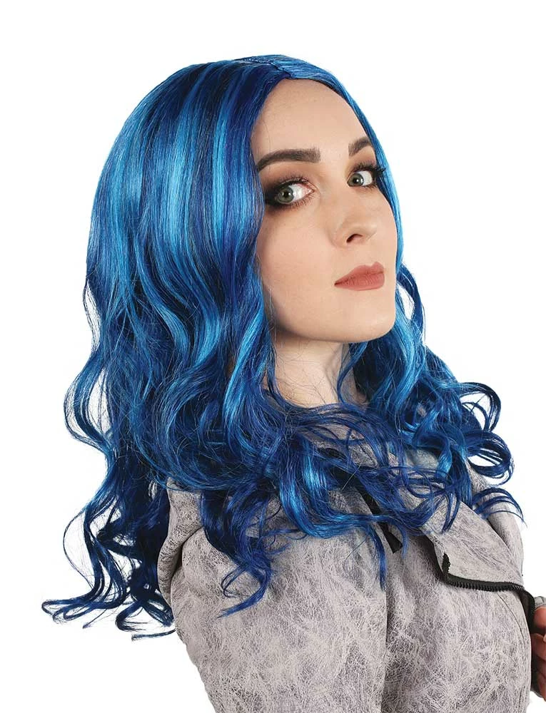 Morris Costumes Wigs & Beards Offspring Wavy Blue Wig 3 Morris Costumes Wigs & Beards Offspring Wavy Blue Wig