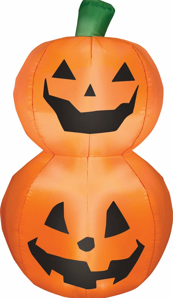 Gemmy 42" Airblown Pumpkin Duo Stack LED Inflatable Yard Lawn Decoration 4 Gemmy 42" Airblown Pumpkin Duo Stack LED Inflatable Yard Lawn Decoration