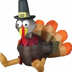 Gemmy Outdoor Pilgrim Turkey 3ft Airblown Thanksgiving Yard Decoration Decorations & Props 5 Gemmy Outdoor Pilgrim Turkey 3ft Airblown Thanksgiving Yard Decoration Decorations & Props