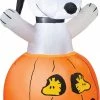 Gemmy Decorations & Props 36" Airblown Snoopy In Pumpkin With Woodstock Yard Lawn Decoration