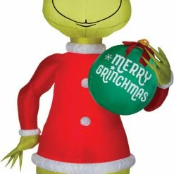 Gemmy Decorations & Props The Grinch With Ornament Giant 11' Airblown Christmas Lawn Decoration