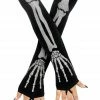 Fun World Accessories Glitter Bones Sleevelets Skeleton Gloves 2 Fun World Accessories Glitter Bones Sleevelets Skeleton Gloves