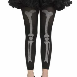 Fun World Adult Footless Skeleton Bone Tights