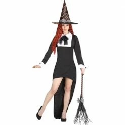 Fun World Accessories Witch Broom Vintage Orange