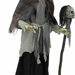 Seasonal Visions Wizard & Witches Life Size Lunging Witch With Digit Eyes Animated
