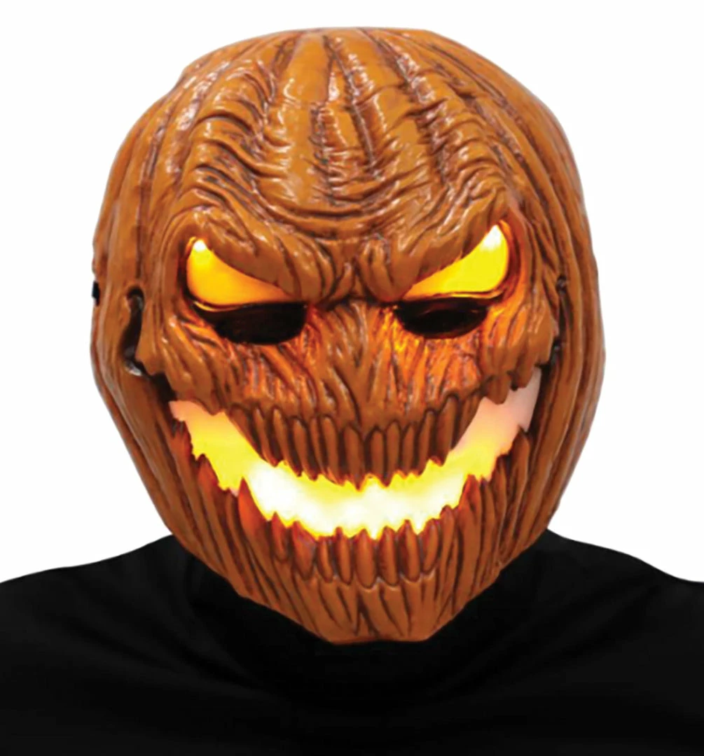 Seasonal Visions Flame Fiend Hallows Pumpkin LED Mask 3 Seasonal Visions Flame Fiend Hallows Pumpkin LED Mask