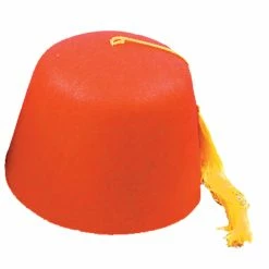 Jacobson Hat Co Fez Felt Red 1 Sz Hats & Headpieces