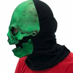 Zagone Studios UV Green Glow Sock Skull Skeleton Latex Face Mask Masks