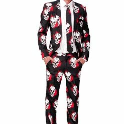 Suitmeister Skulls Blood Halloween Patterned Men's Suit Suits & Blazers