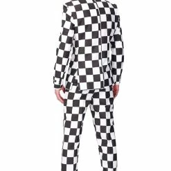 Suitmeister Checked Black & White Patterned Men's Suit Suits & Blazers