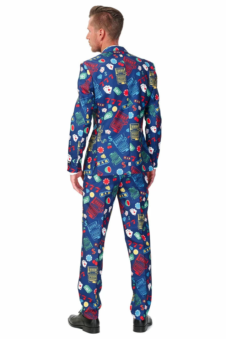 Suitmeister Suits & Blazers Casino Slot Machine Patterned Men's Suit 4 Suitmeister Suits & Blazers Casino Slot Machine Patterned Men's Suit