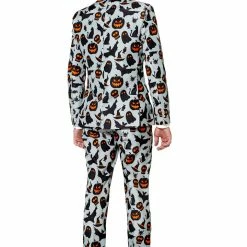 Suitmeister Halloween Pumpkin, Bat, Ghost & More Patterned Men's Suit