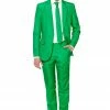 Suitmeister Solid Bright Green Men's Suit Suits & Blazers