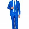 Suitmeister Suits & Blazers Solid Bright Blue Men's Suit