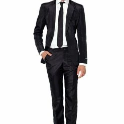 Suitmeister Suits & Blazers Solid Black Men's Suit