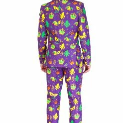 Suitmeister Mardi Gras Purple Patterned Men's Suit Suits & Blazers