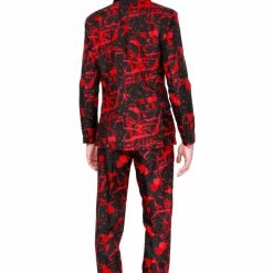 Suitmeister Suits & Blazers Halloween Black Blood Patterned Men's Suit