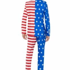 Suitmeister Suits & Blazers USA Flag Patterned Men's Suit