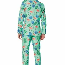 Suitmeister Tropical Flamingo Patterned Men's Suit
