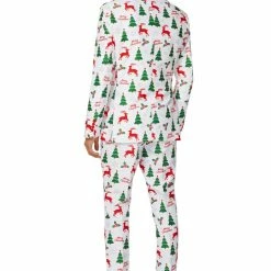 Suitmeister Suits & Blazers Merry Christmas White Patterned Men's Suit