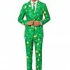 Suitmeister Suits & Blazers St. Patrick's Day Green Patterned Men's Suit