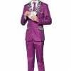 Suitmeister Pimp Purple Patterned Men's Suit Suits & Blazers