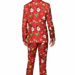 Suitmeister Christmas Decorations Red - Light Up Patterned Men's Suit