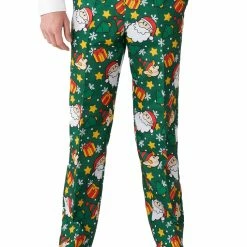 Suitmeister Suits & Blazers Santa Elves Green Patterned Men's Suit