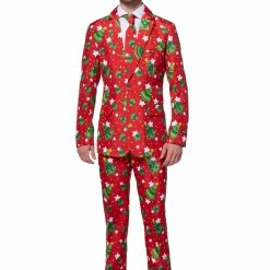 Suitmeister Christmas Trees & Stars Patterned Men's Suit Suits & Blazers