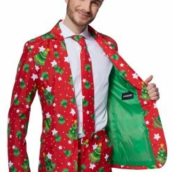 Suitmeister Christmas Trees & Stars Patterned Men's Suit Suits & Blazers