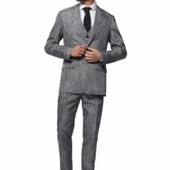 Suitmeister 20's Gangster Grey Men's Suit With Cap And Waistcoat