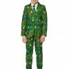 Suitmeister Christmas Green Light Up Boy's Patterned Suit 1 Suitmeister Christmas Green Light Up Boy's Patterned Suit