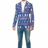 Suitmeister Christmas Blue Nordic Men's Jacket Suits & Blazers