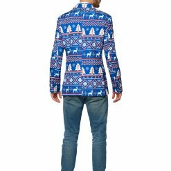 Suitmeister Christmas Blue Nordic Men's Jacket Suits & Blazers