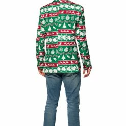 Suitmeister Suits & Blazers Christmas Green Nordic Jacket Patterned Men's Jacket
