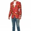 Suitmeister Christmas Red Decorations - Light Up Men's Patterned Jacket