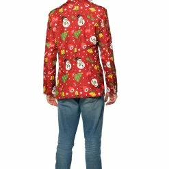 Suitmeister Christmas Red Decorations - Light Up Men's Patterned Jacket